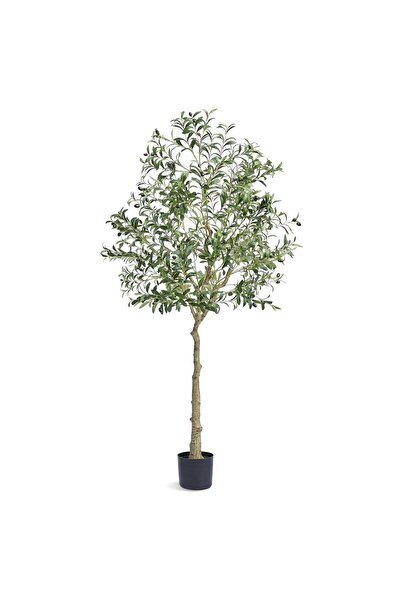 OEM Maslin artificial, Inaltime 179 cm, Verde/Maro, PE si Inox, protectie ant...