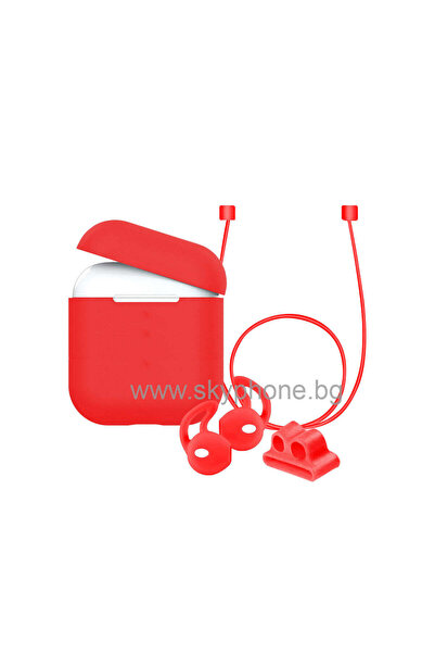 Xo Case compatible with AirPods 1, AirPods 2, silicone - red