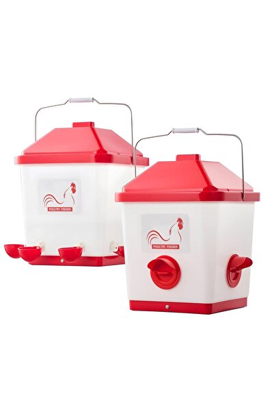 OMS Set adapatoare/hranitoare pasari, capacitate 19 l/22 kg, 3 orificii hrani...