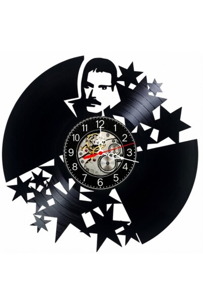 OEM Ceas de perete decorativ din disc de vinil, model Freddie Mercury Queen R...