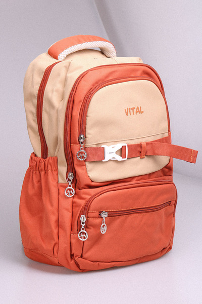 kinderos Korean Model Large Volume Backpack with Water Bottle Pocket - 26O 6750
