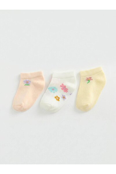 LC Waikiki Floral Girls' Booties Socks 3-Pack (W6)