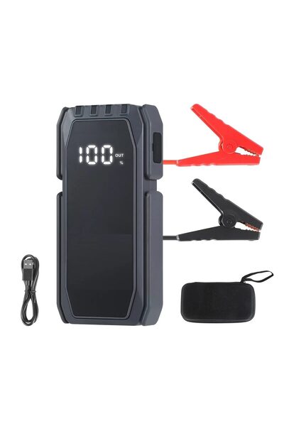 OMS Jump Starter auto portabil, 1500A, Lanterna, USB, Baterie Litiu 10Ah, Pro...