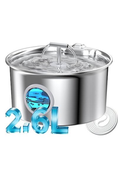 OEM Fântână de apă pentru pisici, pompă silențioasă ≤28 dB, sistem cu 2 jetur...