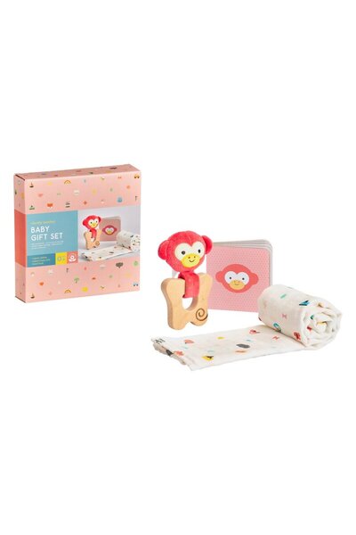 Petit Collage Set cadou pentru bebeluși - Cheeky Monkey -