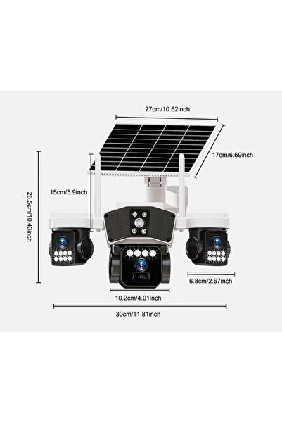 SURVEAL Cameră de supraveghere, 4 lentile, X2, SOLAR AOV V4