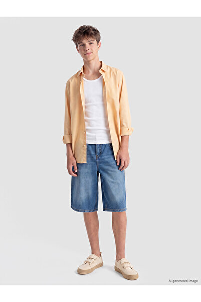 LC Waikiki Two Mt Shop Quality Boys' Jean Bermuda Shorts