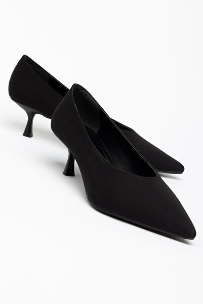 CHICELLA Pantofi cu toc pentru femei Slatina din piele intoarsa neagra
