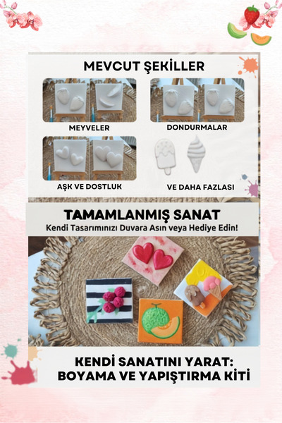 Mini kanvas Art Kit – 3D Concrete Mini Wooden Easel