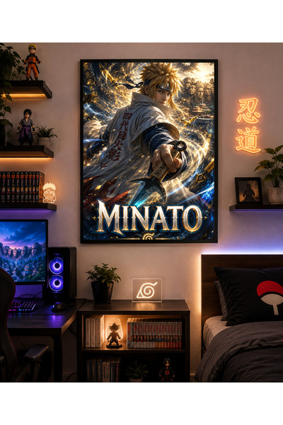 Miutic Print Studio Tablou Anime Naruto – Minato Namikaze, Fulgerul Galben di...