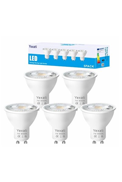 OEM Set de 8 becuri LED Yexati GU10/MR16, 7W, 550 lm, 6000K, 120 °   Unghi de...