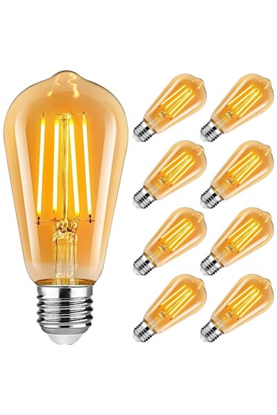 OEM Bec LED vintage E27, 4W, 470 lm, Lumină caldă 2700K, Stil filament retro,...