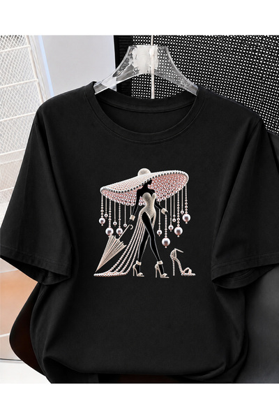 donamod Unisex Γυναικεία/Ανδρικά Oversize Βαμβακερά T-shirts με λαιμόκοψη και...