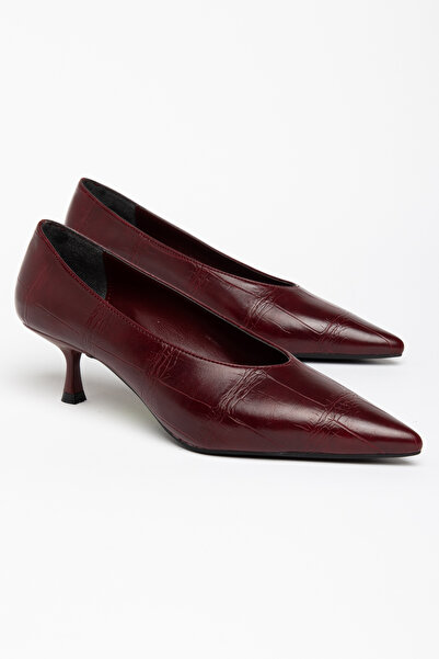 CHICELLA Pantofi cu toc Constanta Burgundy pentru femei