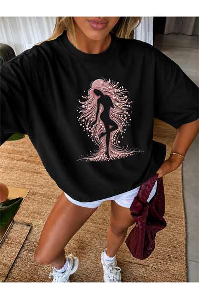 donamod Unisex Γυναικεία/Ανδρικά Oversize Βαμβακερά T-shirts με λαιμόκοψη και...