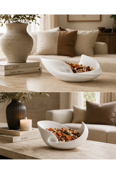 EDIXON Flow Sculptural Dekoratif Kase – Modern Organik Tasarım Salon Objesi –...