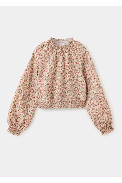 MANGO Kids Çiçek desenli bluz