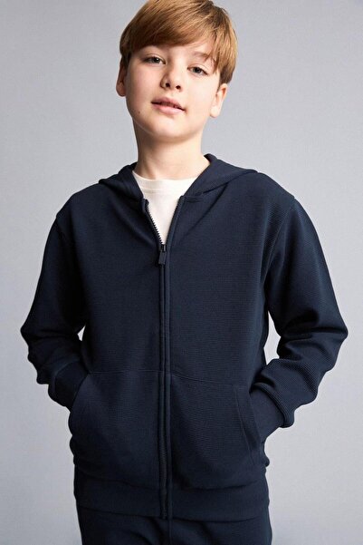 DeFacto School Hooded Basic Zipper Pocket Sweatshirt Cardigan Boys H2847A826Au