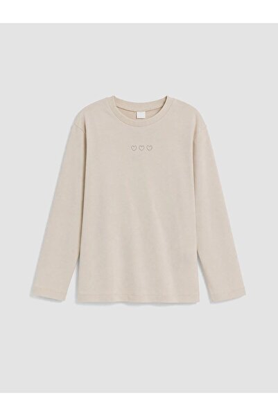 LC Waikiki Crew Neck Embroidered Girls' T-Shirt (W6)