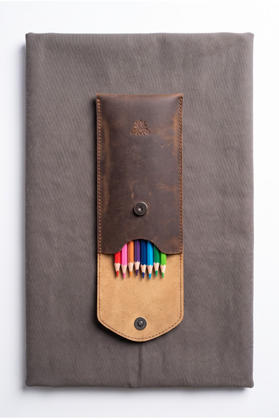 BeeBlack 100% Genuine Leather Wi̇wo Model Lux Pencil Case Pen Holder
