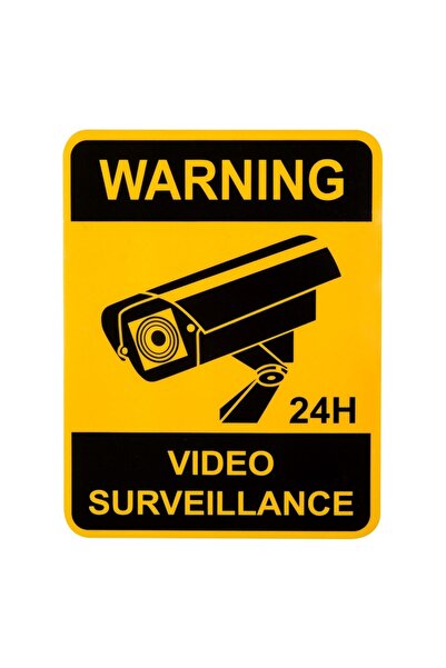 OEM Autocolant Avertisment Supraveghere Video 14x18cm PVC