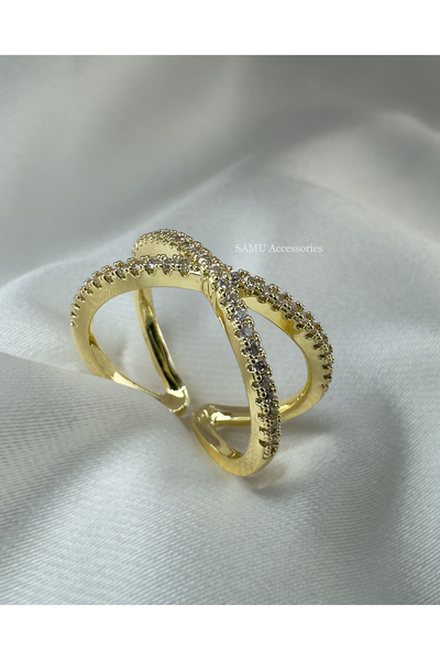 Samu Accessories خاتم فولاذي قابل للتعديل من سلسلة بريميوم X موديل ستون - خات...