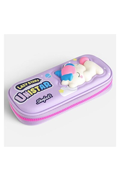 OEM Penar școlar pentru copii, violet, model unicorn, 3D, 22x5.5x11cm – organ...