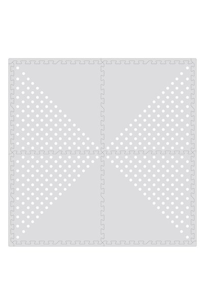 OEM Covoraș modular tip puzzle gri cu puncte albe - 4 bucăți, 61.5x61.5x0.9cm