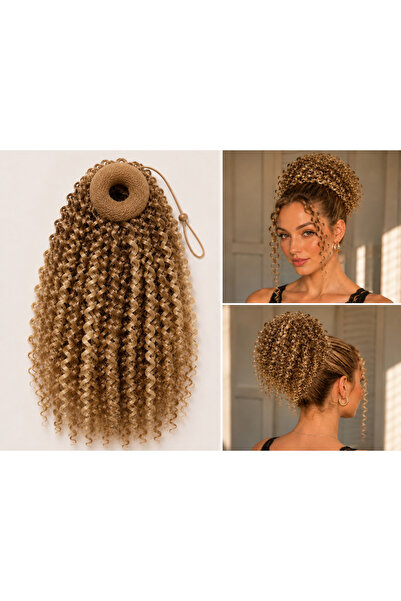 Afro topuz tokası blonde mix