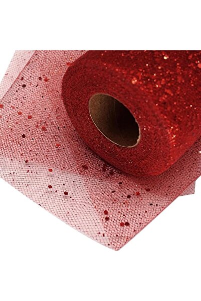 SYOSI 15cm Wide 23cm Long Glitter Tulle Fabric Roll with Glitter Sequin Ribbo...