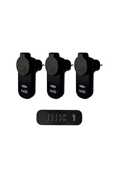 Home Set 3 prize telecomandabile pentru exterior THO 113, telecomanda, Negru