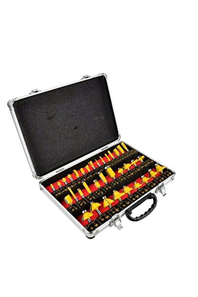 GEKO Set 35 freze pentru lemn, G01202, HSS, Valiza din aluminiu