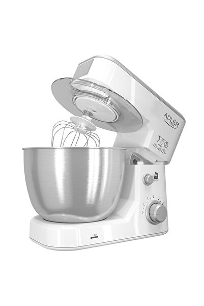 adler Mixer planetar cu bol din inox de 4 litri, putere 1000 W, 6 viteze