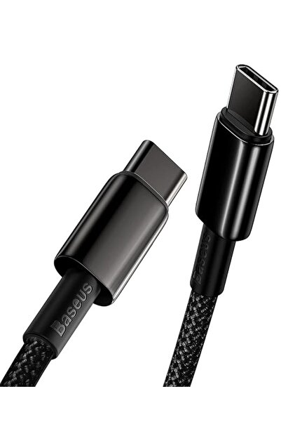 Baseus كابل USB-C، شحن سريع 100 واط PD 5A QC 4.0، كابل USBC إلى USBC، مصنوع م...