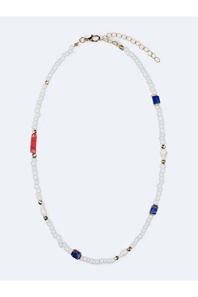 Ltb White Beaded Necklace