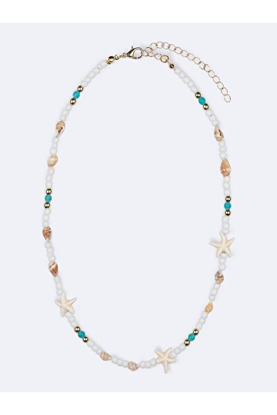 Ltb White Beaded Necklace