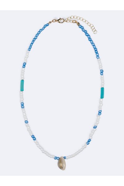 Ltb Blue Beaded Necklace