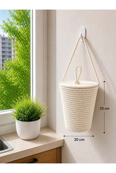 EGE ÖRGÜM Handmade Bag Holder with Cover – Hangable Bag Organizer 25X20 cm