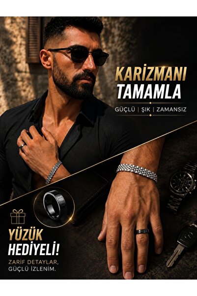 JEWELRY MUHTEMEL AŞK KADİR ESİNTİLİ ERKEK ÇELİK BİLEKLİK ÖZEL TASARIM ZİNCİR ...