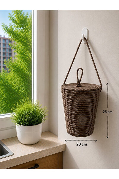 EGE ÖRGÜM Handmade Bag Holder with Cover – Hangable Bag Organizer 25X20 cm