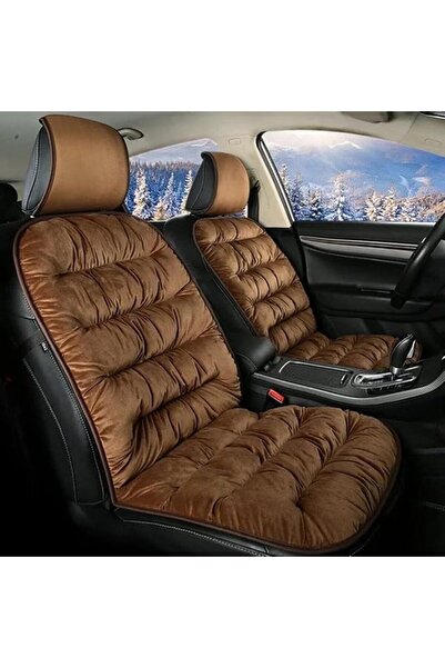 GENERAL Winter Design Soft Velvet Padded Car Seat Cover Easy Install Front Re...
