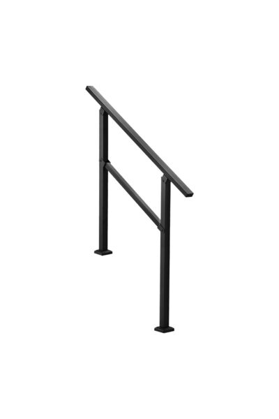 Vivatechnix Balustrada otel carbon, 2-3 trepte, Teava patrata, Negru Mat, lun...