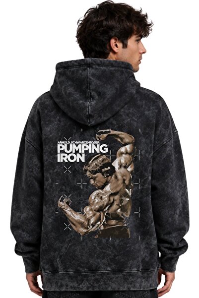SEVBANO Φούτερ με κουκούλα Arnold Fitness Bodybuilding Gym, με στάμπα, unisex...