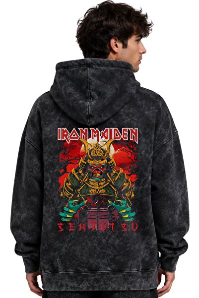 SEVBANO Iron Maiden Ροκ Μέταλ Μουσικό Συγκρότημα με Στάμπα Unisex Oversize Pr...