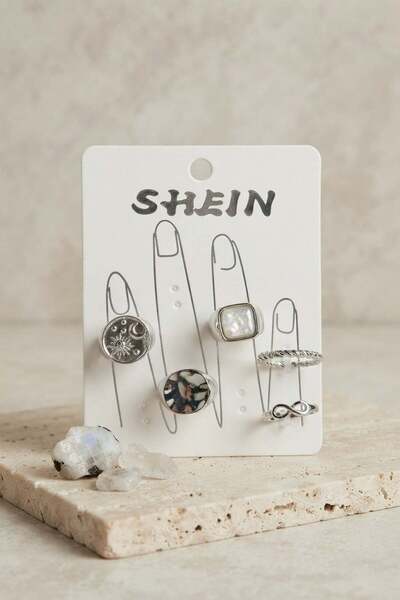 Inure Jewelry Silver Color Brass Bohemian Ring Combination Byk4273