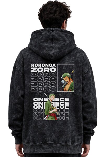 SEVBANO سترة هودي مطبوعة بتصميم One Piece Roronoa Zoro Anime للجنسين، مقاس كب...