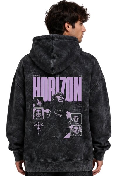 SEVBANO Horizon Rock Metal Music Band Printed Unisex Oversize Premium Washabl...
