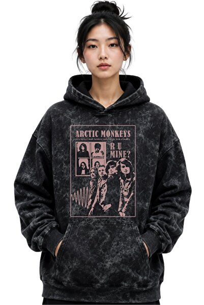 SEVBANO Φούτερ με κουκούλα Arctic Monkeys Music Group με στάμπα, Unisex, Over...