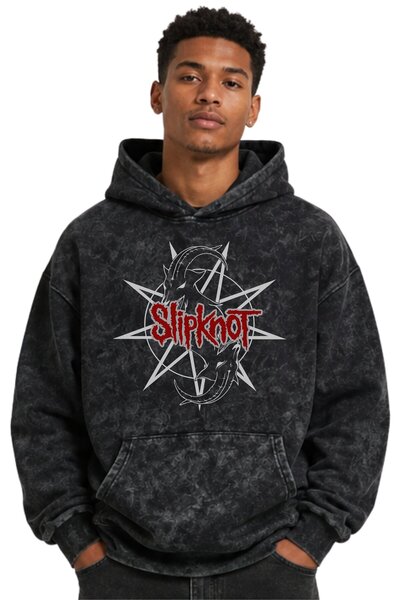 SEVBANO Slipknot Rock Metal Music Band Printed Unisex Oversize Washable Premi...