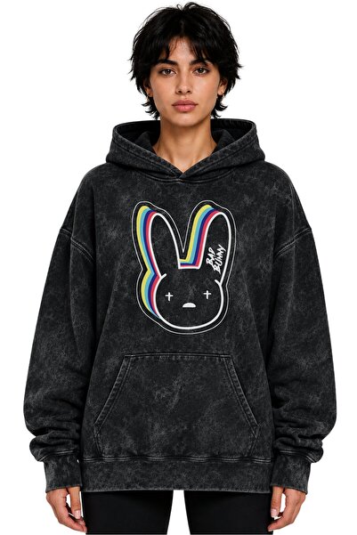 SEVBANO Bad Bunny Rapper Singer Printed Unisex Oversize Washable Hoodie Sweat...